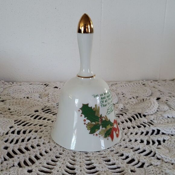 Vintage 1978 Helen Steiner Rice Porcelain Collectible Christmas Bell - Picture 4 of 6